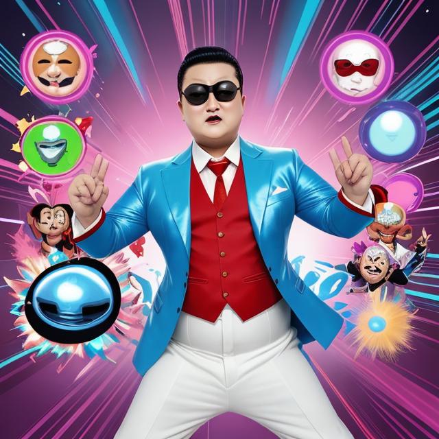 Psy Opa Gangnam Style Super Hero Remix (Image generated by AI).